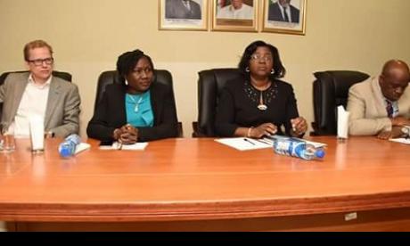 (L-r): Michael Hardt, Telecoms Strategy United Kingdom; Miss Funlola Akiode, director licensing and authorization; Miss Josephine Amuwa, director policy competition and economic analysis; Dr. Fidelis Onah, director technical standard and network integrity at the NCC, during stakeholders consultation forum, recently.