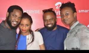  (L-r): Enitan Denloye, vice president, Brands & Advertising, Airtel; Oluwaseun Adaramola, senior manager, Brand Management; Noble Igwe, Smart Trybe Influencer, and Omoyeme Effiong, head, Youth Segment, during the Smart Trybe Party held in Victoria Island, Lagos, recently.