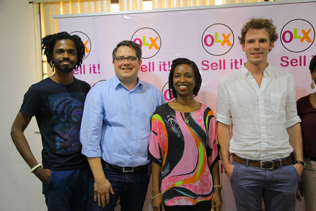 L-R:Bankole Femi, Editor-in-Chief TechCaabal; Stephen Ballot, CTO, OLX SSA, Lola Masha, Country Manager OLX, and Stephen van der Hejiden Product Owner, OLX SSA during the partnership of OLX and TechCabal product masterclass for developers in Lagos recently.