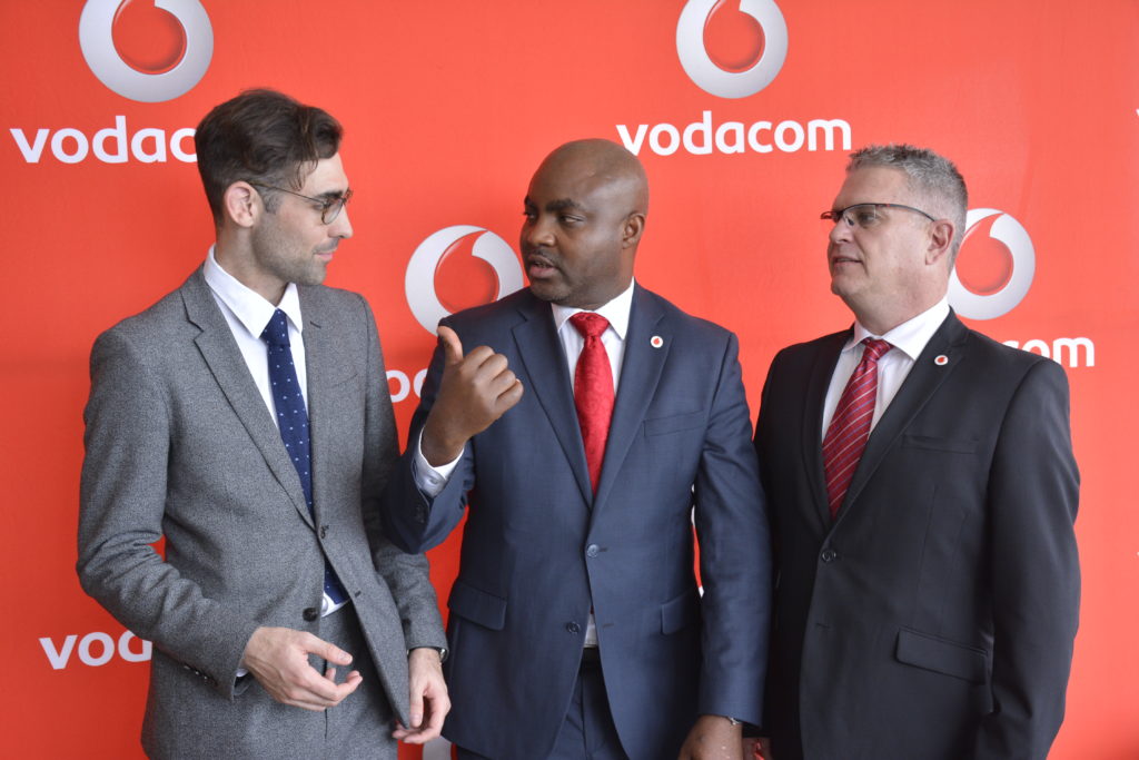 L-R: Portfolio Manager, Africa TMT, Mr Adam Thompson; Managing Director, Vodacom Business Nigeria, Mr Lanre Kolade and Executive Head of Department, Internet of Things (IoT), Vodacom Business Africa, Mr Tony Smallwood, at the NigeriaCom ICT Leaders Forum held in Lagos recently.