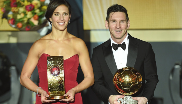 during the FIFA Ballon d'Or Gala 2015 at the Kongresshaus on January 11, 2016 in Zurich, Switzerland.