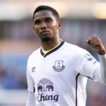 Everton's Cameroonian striker Samuel Eto'o leaves the pitch at the end of the English Premier League football match between Burnley and Everton at Turf Moor in Burnley, north west England, on October 26, 2014. Everton won the match 3-1. AFP PHOTO / OLI SCARFF RESTRICTED TO EDITORIAL USE. No use with unauthorized audio, video, data, fixture lists, club/league logos or live services. Online in-match use limited to 45 images, no video emulation. No use in betting, games or single club/league/player publications.OLI SCARFF/AFP/Getty Images