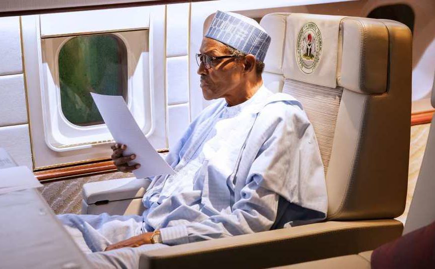 Nigerians Crowd Aso-Rock Itching to Sight President Buhari