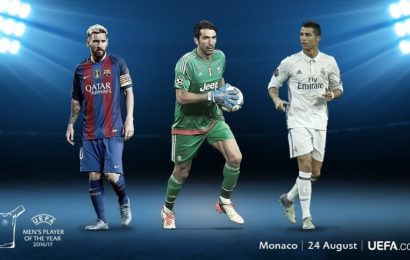 Buffon, Messi and Ronaldo Make EUFA Top Shortlist