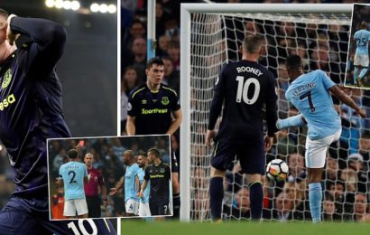 Sterling rescues City in thriller after Rooney stunned Etihad with 200th Premier League goal and Walker and Schneiderlin saw red