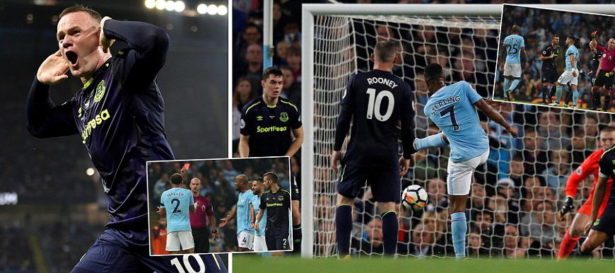 Sterling rescues City in thriller after Rooney stunned Etihad with 200th Premier League goal and Walker and Schneiderlin saw red