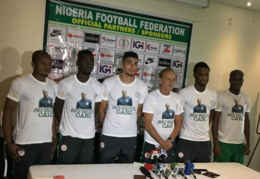 SUPER EAGLES TEAMMATES SHOW LOVE TO AILING CARL IKEME