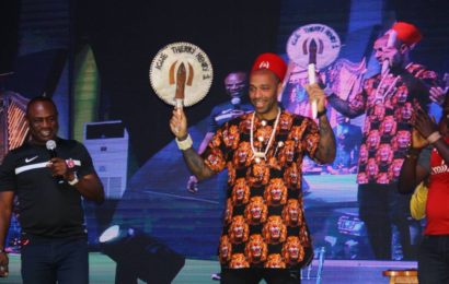 Thierry Henry Crowned ‘Igwe-King of Fooball’ in Nigeria (See PHOTOS)