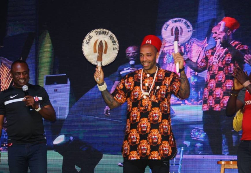 Thierry Henry Crowned ‘Igwe-King of Fooball’ in Nigeria (See PHOTOS)