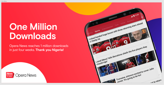 Opera says, ‘Thank You Nigeria’ for One Million Downloads