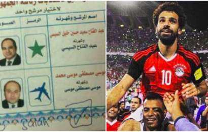 Egypt Voters Write Liverpool Hero Mo Salah for President on Ballot Paper