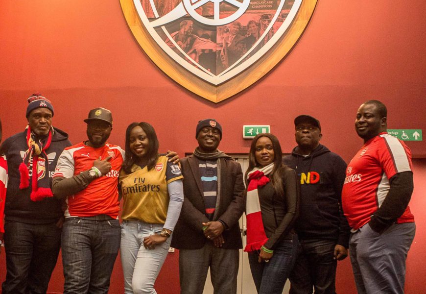 Nigerian Arsenal Fans Tour Emirates Stadium with MTN (PHOTO NEWS)