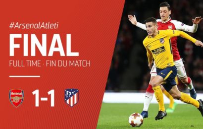 Arsenal 1 Atletico Madrid 1: Griezmann smuggles vital away goal for 10-man Atleti