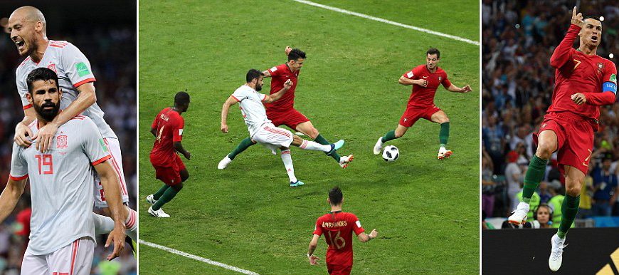 Portugal 3-3 Spain: Ronaldo Scores Hattrick in Six-Goal Thriller