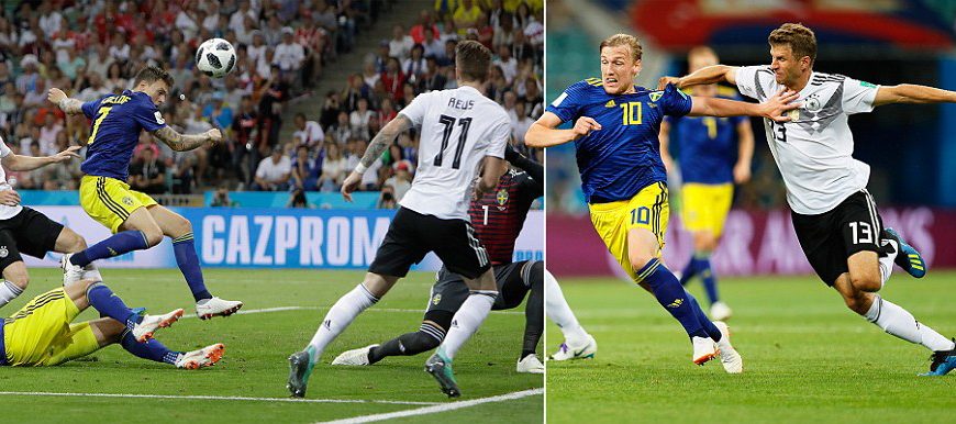 GERMANY 2-1 SWEDEN: Germany avoid embarrassment