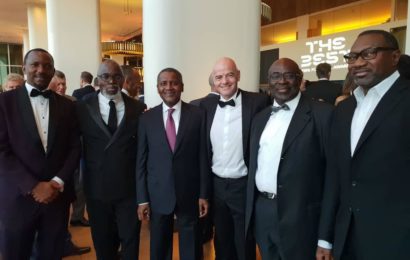 Dangote, Otedola Attend FIFA Best Awards in London (Pictures)