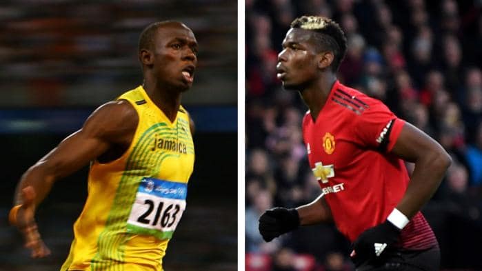 Watch: Paul Pogba penalty run up slower than Usain Bolt 100m world record