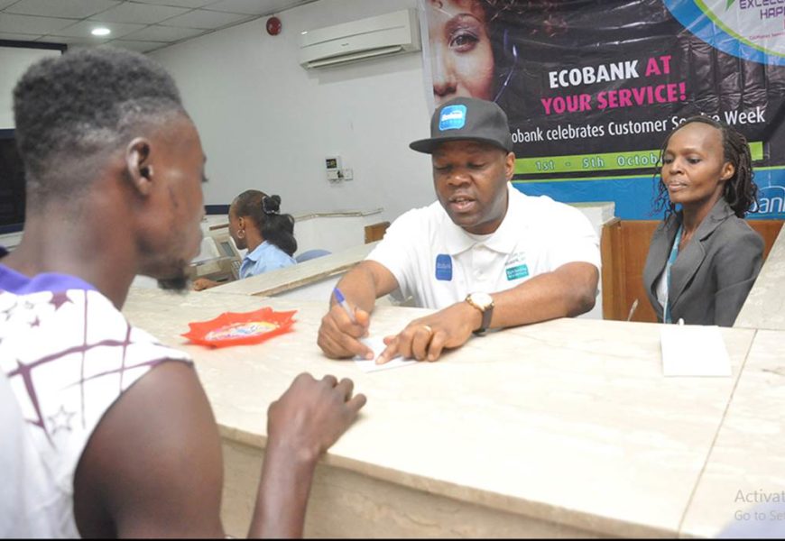 Ecobank MD Leads ‘Bank Tellers’ as Customers Service Week Gets Underway