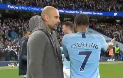 Sterling argues with Guardiola despite Man City’s derby victory