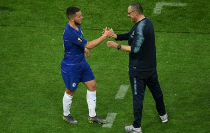 Chelsea celebrate before facing uncertain future without Hazard