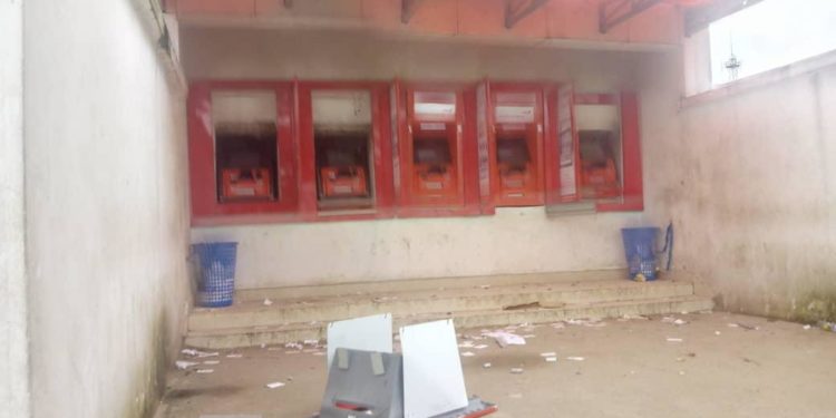 JUST IN: Panic as ATM Machines Catch Fire in Calabar