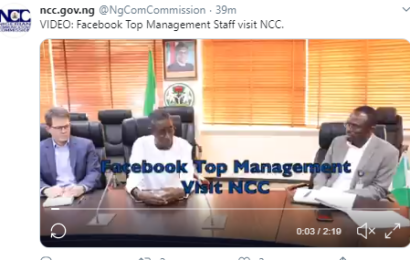Video: When Facebook Sends Delegates to Nigerian Govt Over…