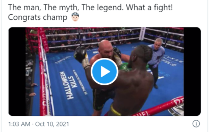 Watch Video of How Tyson Fury vs Deontay Wilder (III) Ended in Bloody TKO